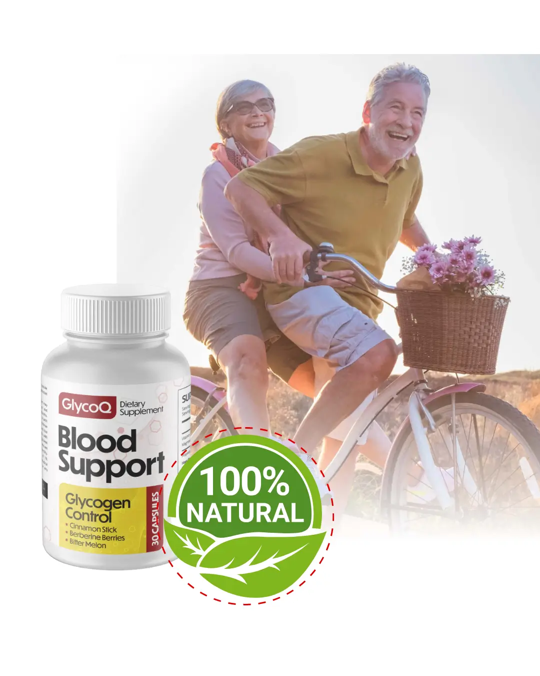 GlycoQ Blood Support bottles